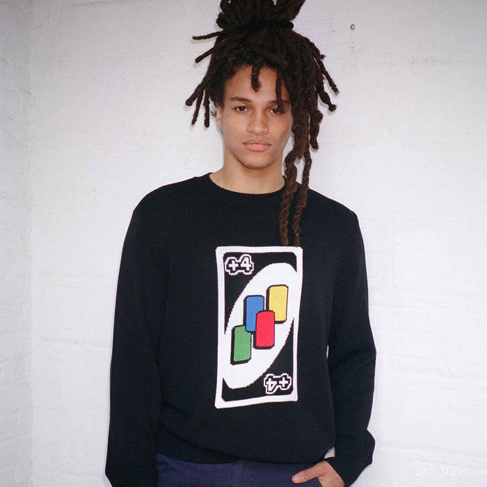Men's UNO™ Draw Four Cotton Sweater Black