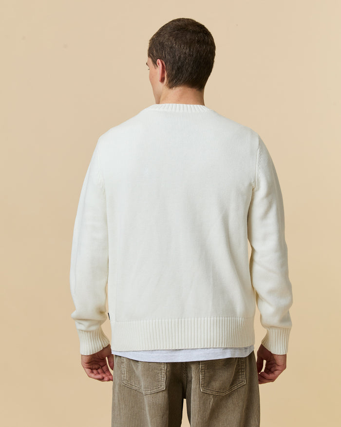 Men's UNO™ Reverse Cotton Cashmere Sweater Cream