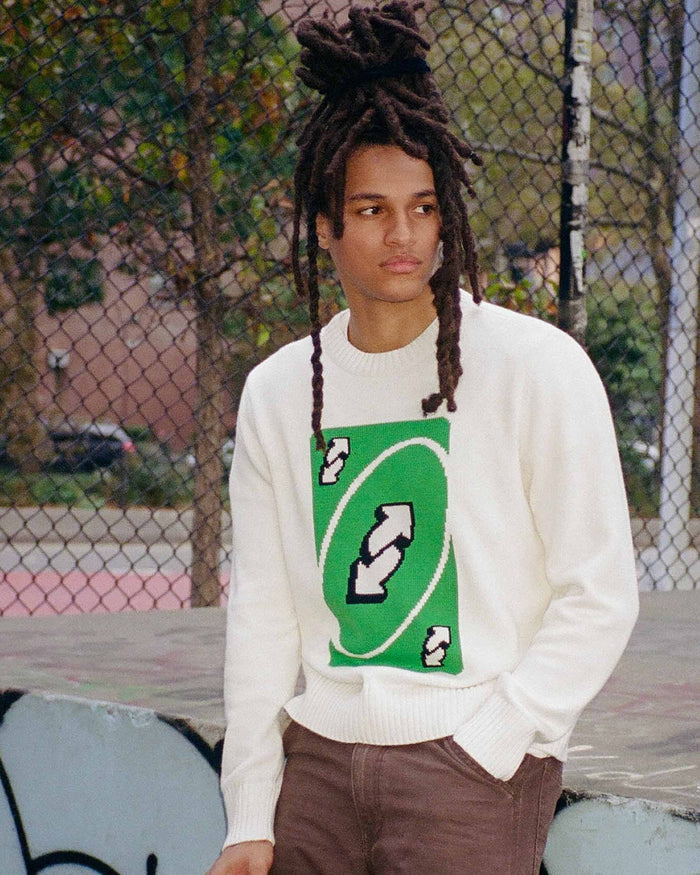 Men's UNO™ Reverse Cotton Cashmere Sweater Cream