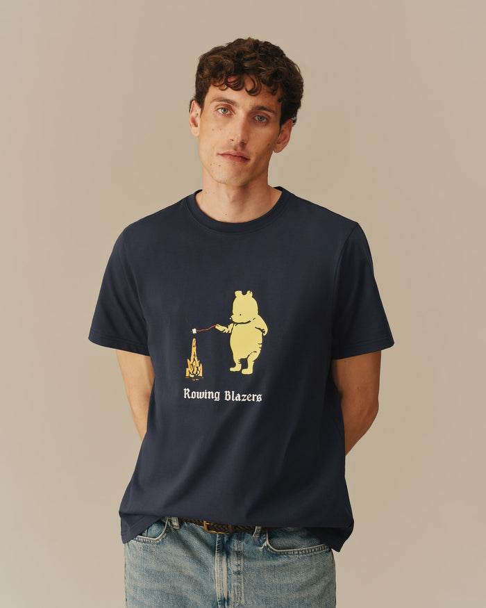 Men’s Pooh Campfire Tee Navy Navy / XS