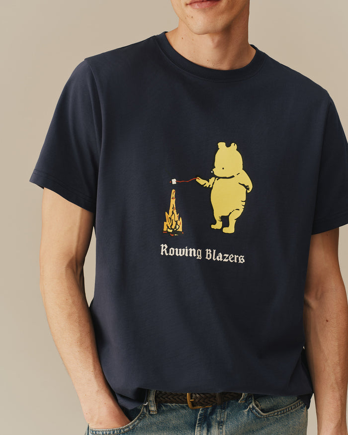 Men’s Pooh Campfire Tee Navy Navy / XS