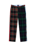 Men's Wool Tartan Relaxed Pleated Pant Cocktail Holiday
