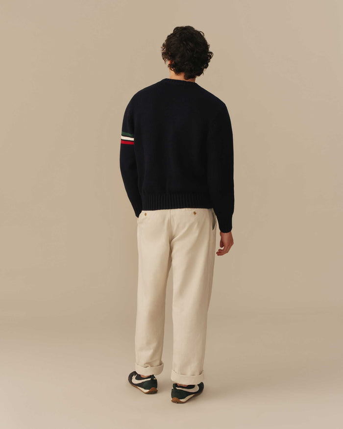 Mexico Flag Crewneck Sweater Navy