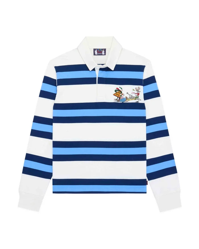 Moomin Cotton Rugby Blue White Stripe