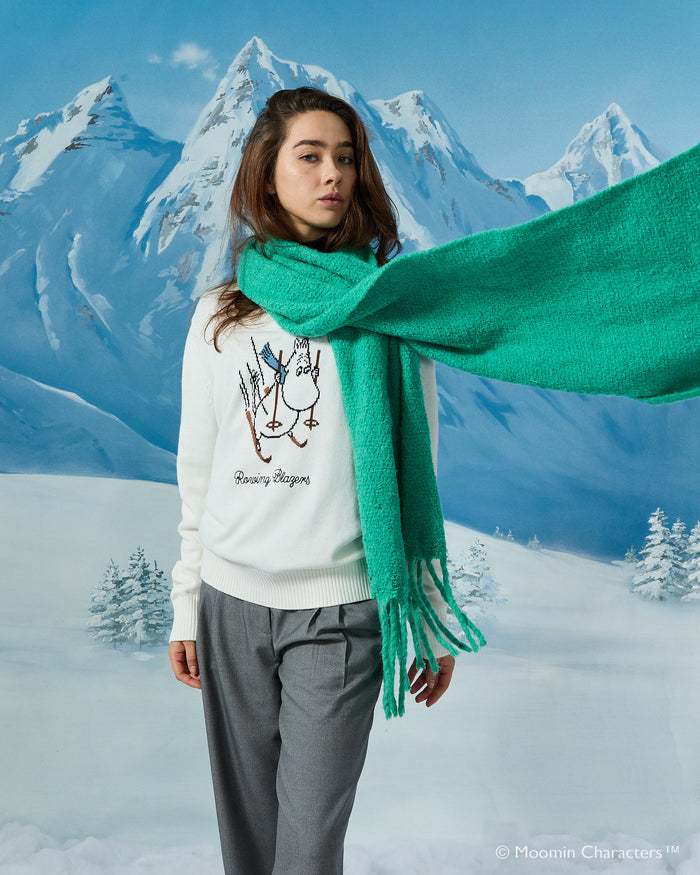 Moomin Cotton Ski Sweater White