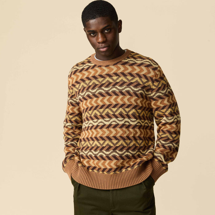 Multi Stripe Sweater Brown Multi