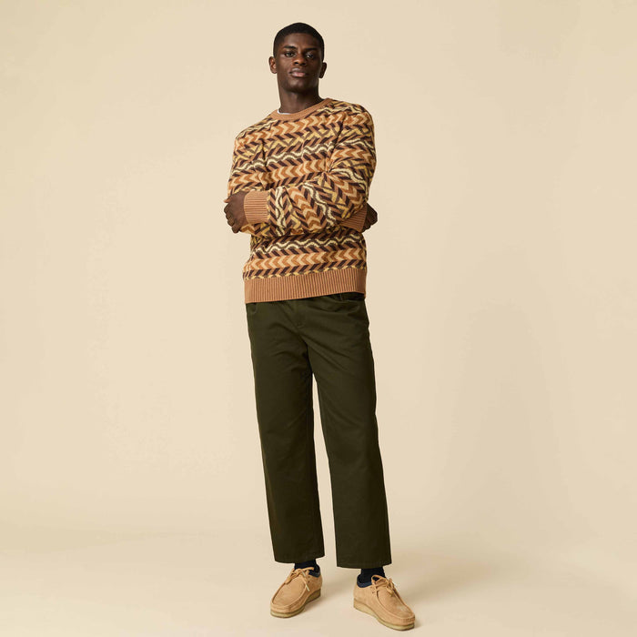 Multi Stripe Sweater Brown Multi