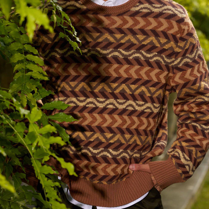 Multi Stripe Sweater Brown Multi