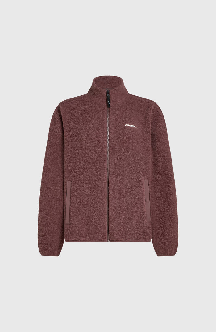 Must-Have High-Pile Full-Zip Fleece | Purple Gray