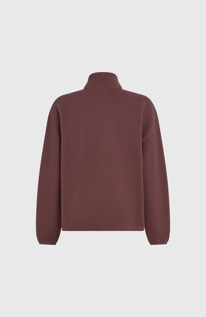 Must-Have High-Pile Full-Zip Fleece | Purple Gray