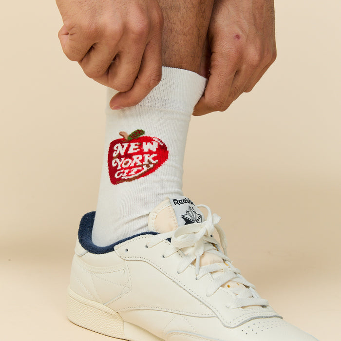 New York Socks White