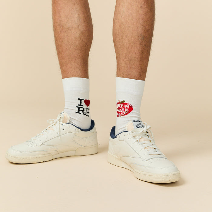 New York Socks White