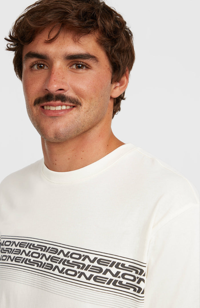 O’Neill Logo Stripe T-Shirt | Snow White