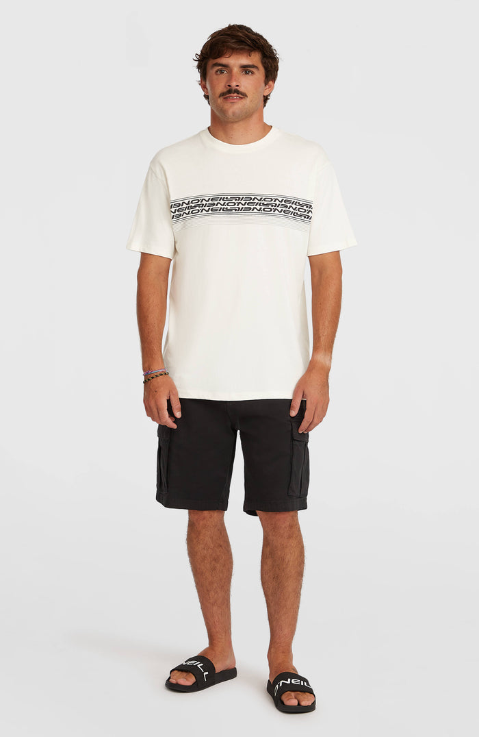 O’Neill Logo Stripe T-Shirt | Snow White
