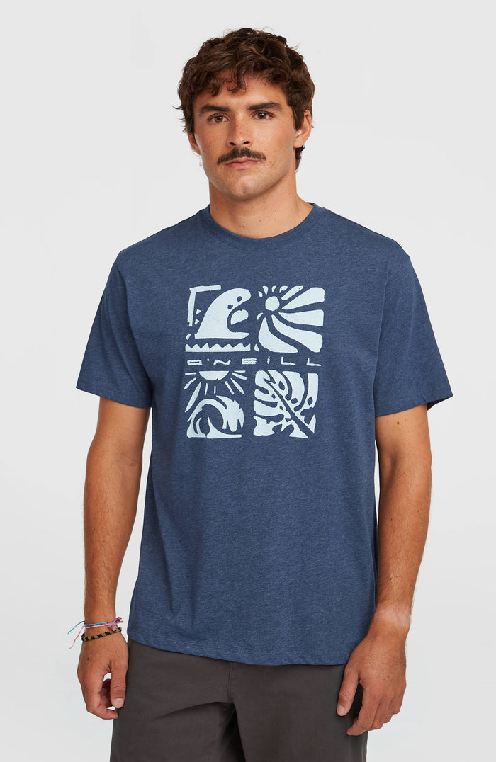 O’Neill Melange Front Print T-Shirt | English Evening