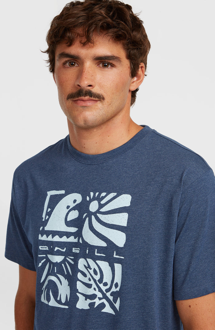 O’Neill Melange Front Print T-Shirt | English Evening