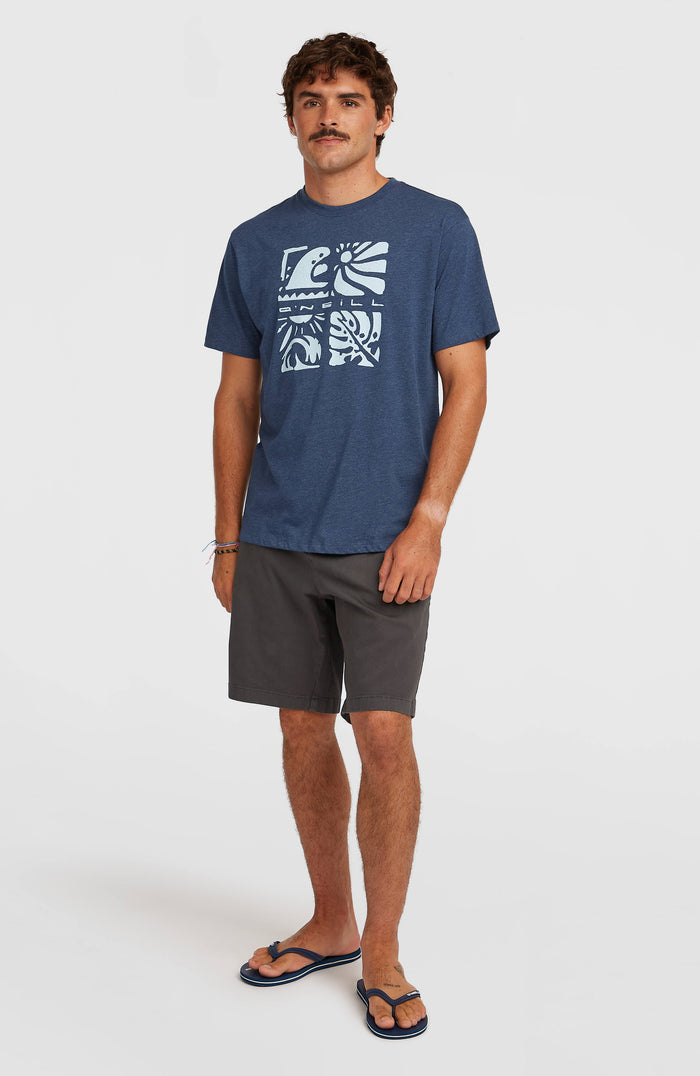 O’Neill Melange Front Print T-Shirt | English Evening