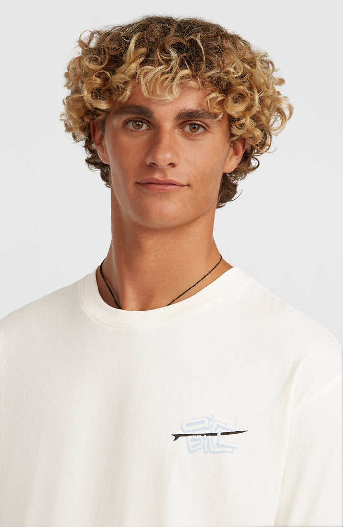 O’Neill Retro Back Print T-Shirt | Snow White
