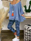 Open Tops Camouflage Pants Casual Suit