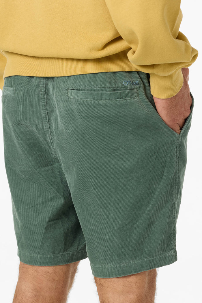 O'Riginals Cord Elastic Waist 18" Shorts - Dark Forest | O'Neill