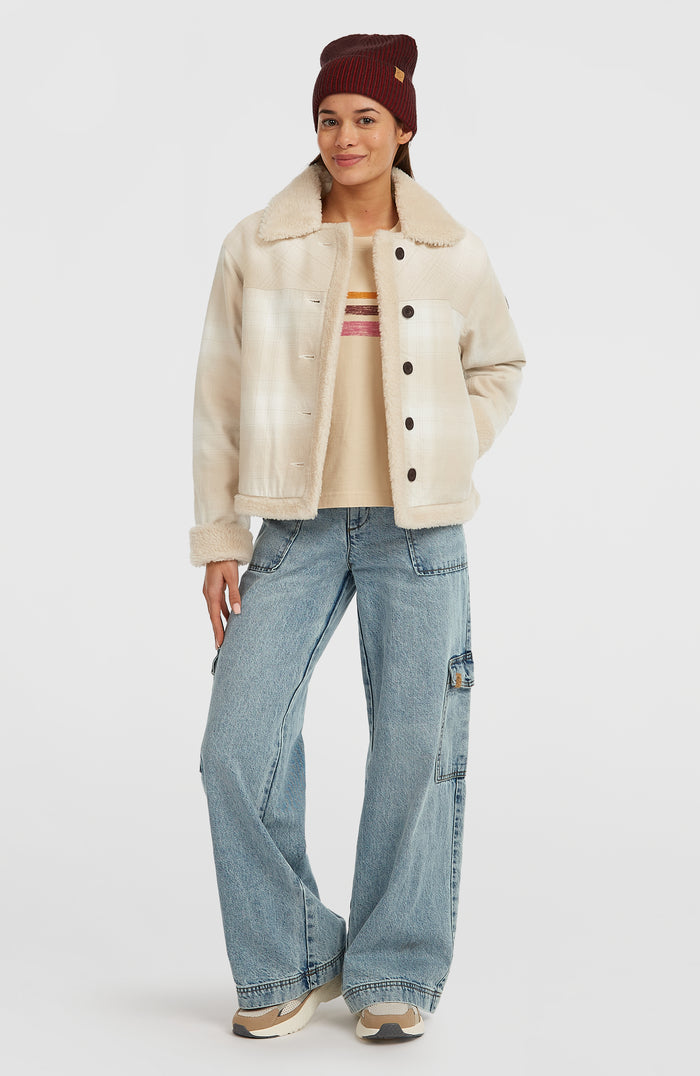 O'Riginals Fleece-Lined Jacket | Beige Check