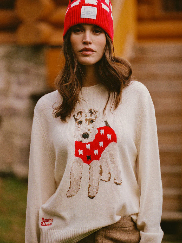 Oversized Cashmere Terrier Sweater Cream