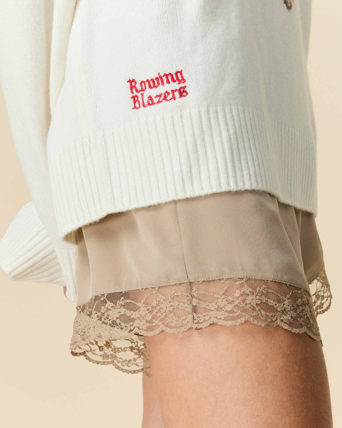 Oversized Cashmere Terrier Sweater Cream