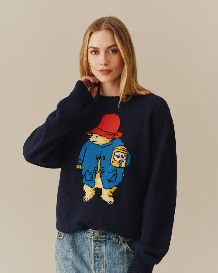 Paddington Bear Cashmere Sweater Navy