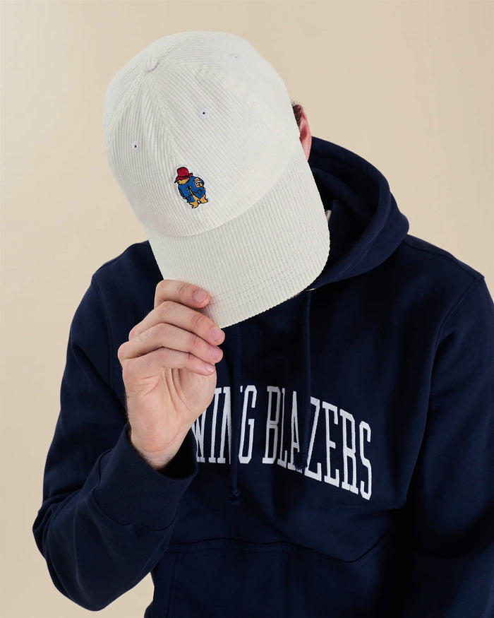 Paddington Corduroy Baseball Cap White