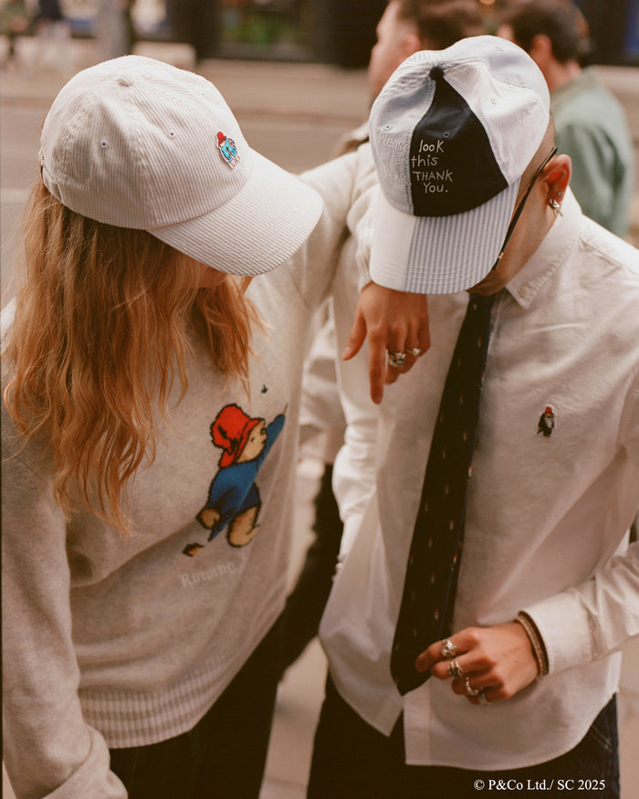 Paddington Corduroy Baseball Cap White