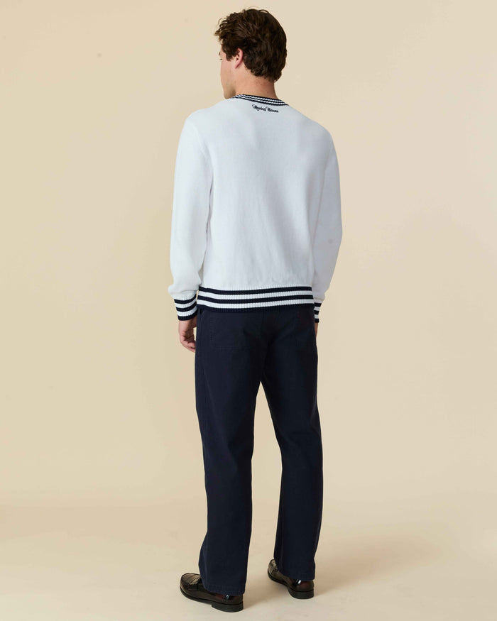 Paddington Fishing Cotton Sweater White