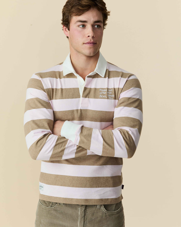 Paddington Rugby Pink Brown Stripe