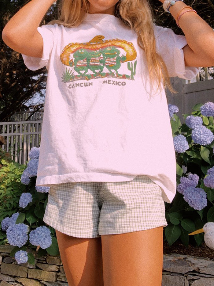 Pattern Printed Casual Short-sleeved T-shirt