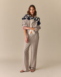 Penny Houndstooth Pull On Pants Beige Beige / XL