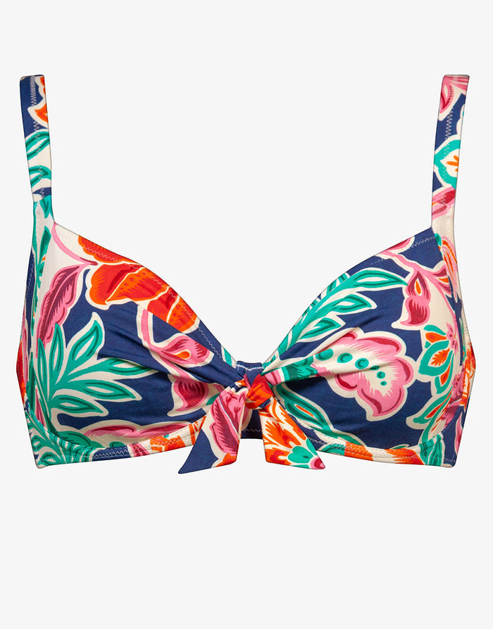 Lidea Petal Patch Underwired Bikini Top - Denim Daydream - Simply Beach UK