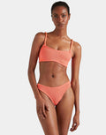 Phoebe Bikini Set - Metallic Coral