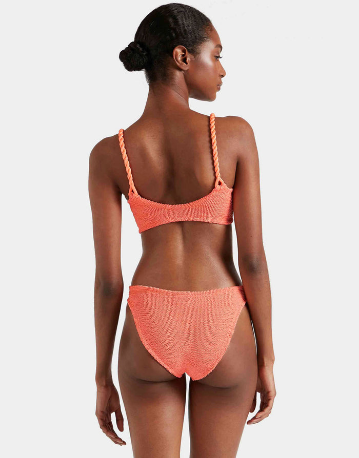 Phoebe Bikini Set - Metallic Coral
