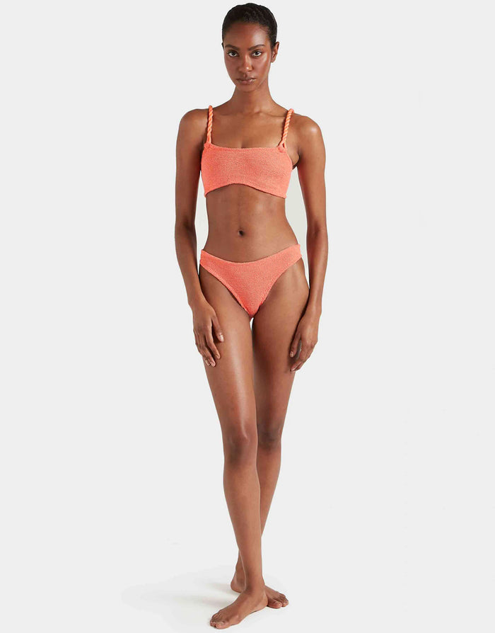 Phoebe Bikini Set - Metallic Coral