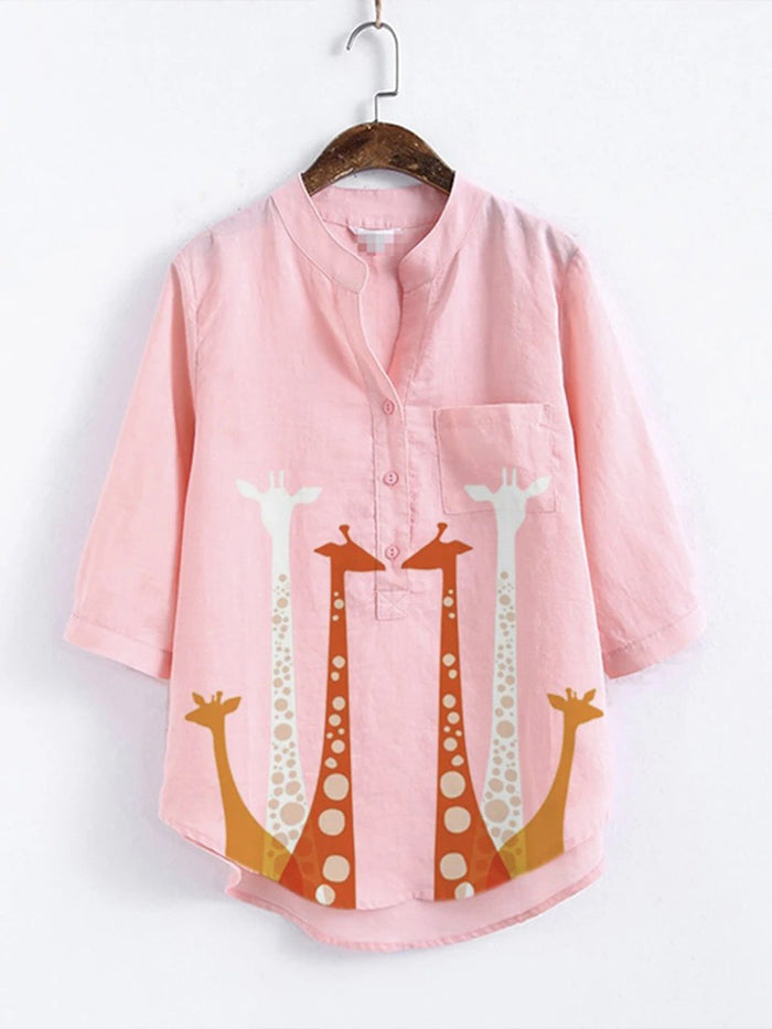 Pink Animal Sweet Shirts & Tops