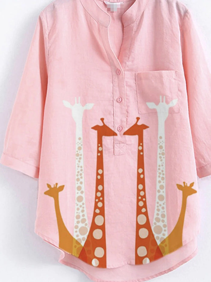 Pink Animal Sweet Shirts & Tops