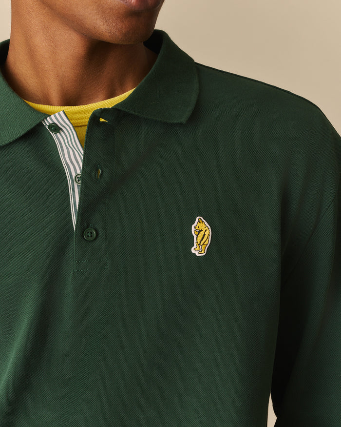 Pique Pooh Hudson Polo Green Green / XL