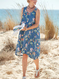 Printed Casual Pocket Dress