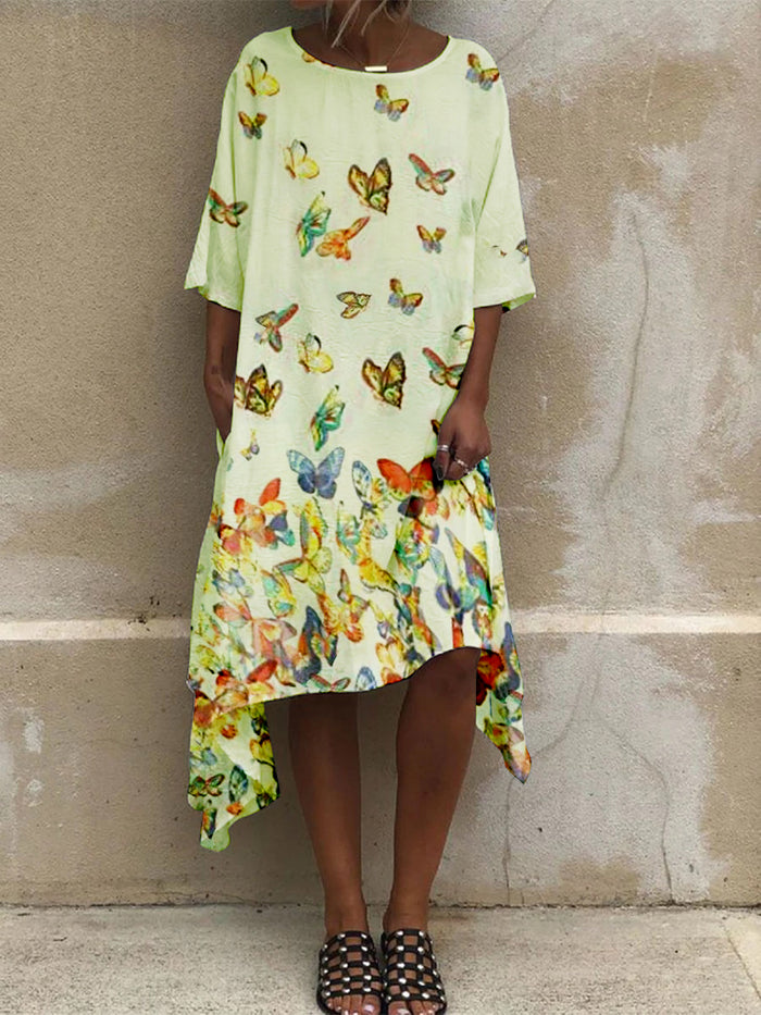 Printed Irregular Dress
