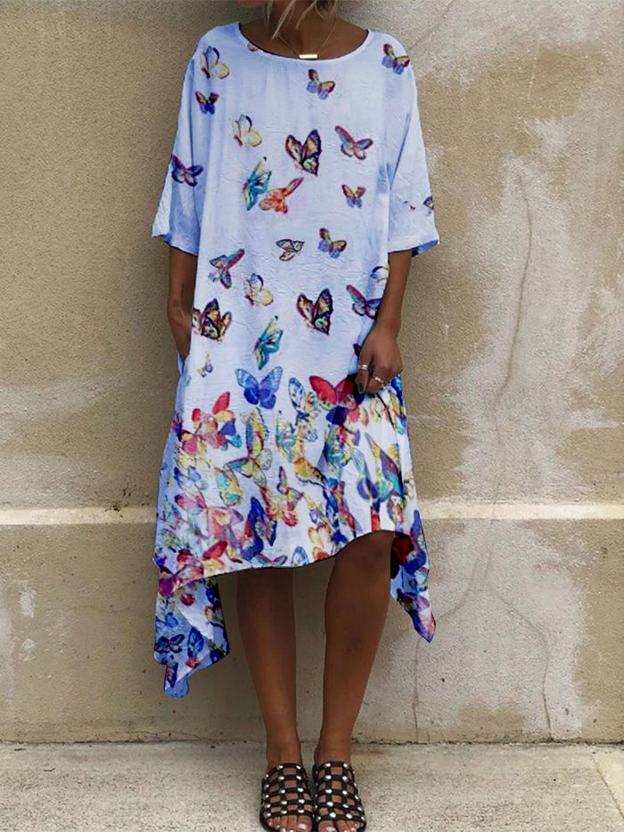 Printed Irregular Dress