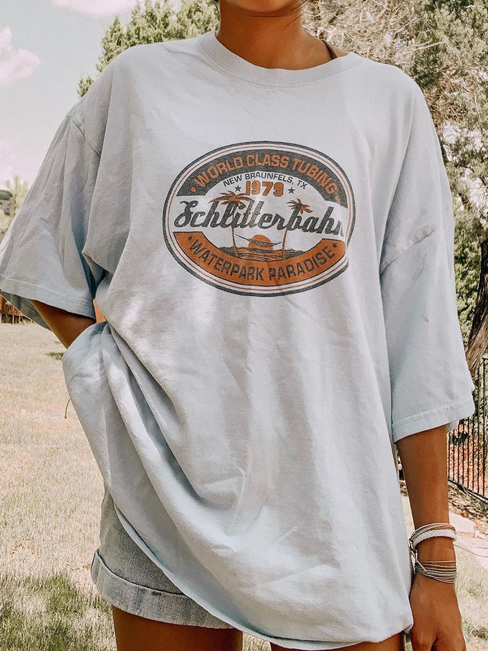 Printed Loose Casual Short-sleeved T-shirt