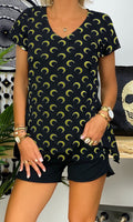 Printed Short Sleeve Suit