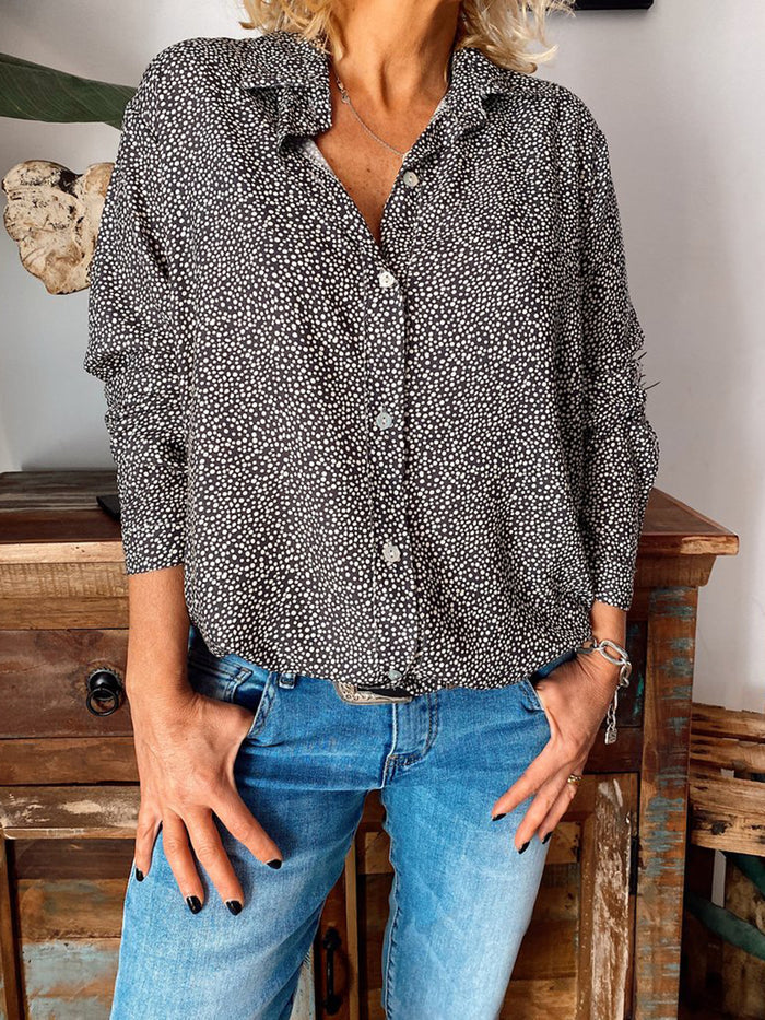 Printed Trendy Long-sleeved Blouses