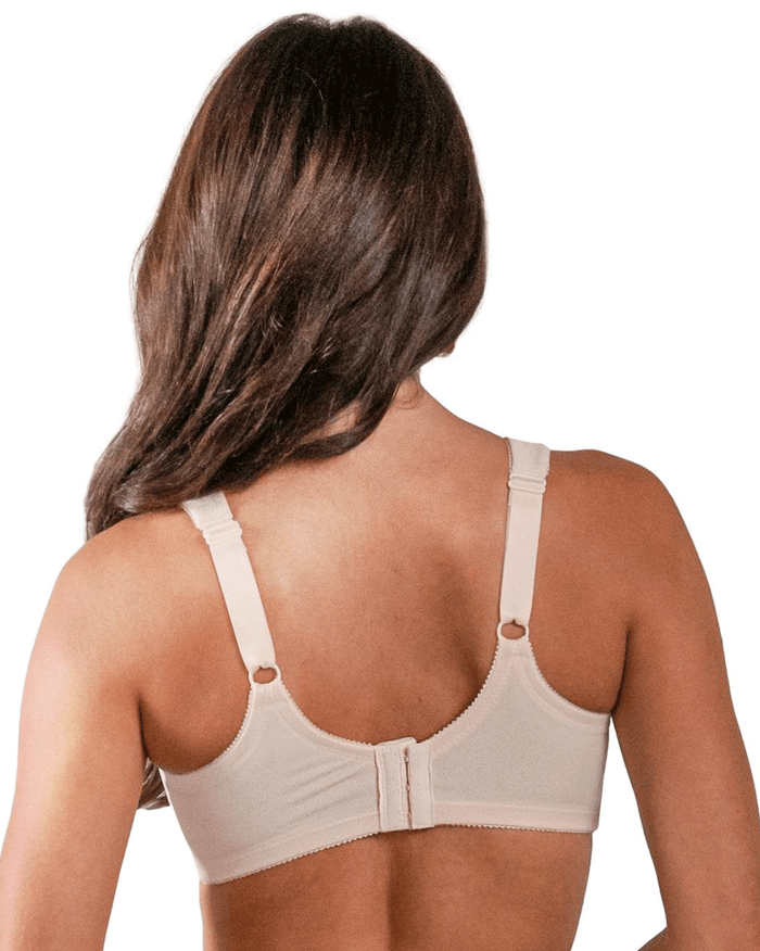 Rago Brand Printed Full Figure Support Underwire Bra - Fawn