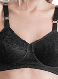 Rago Satin & Lace Expandable Cup Bra