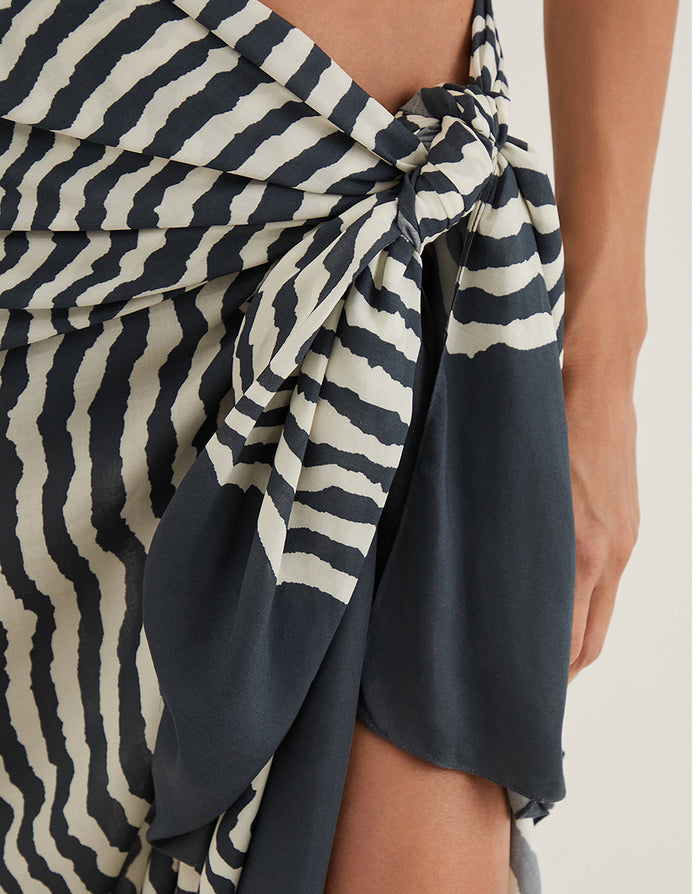 Ravine Printed Sarong - Stripe - Simply Beach UK